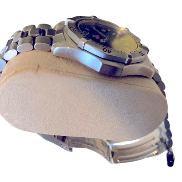 🌸Vintage Tag Heuer 38mm Professional 200M Silver Stainless Band w/ Blue Face - Picture 4 of 7